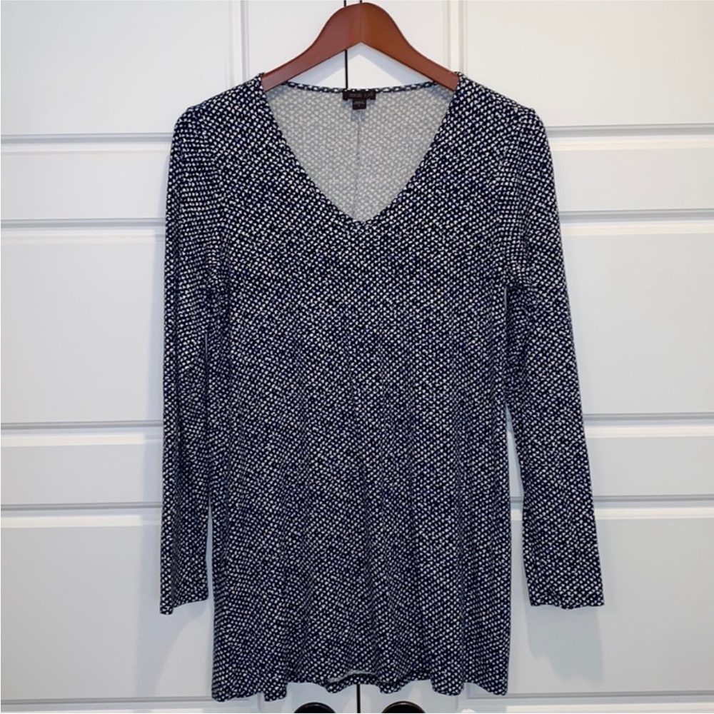JJill Wearever Collection V-Neck Long Sleeve Top Size Small